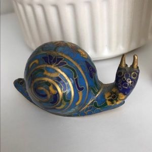 Vintage Cloisonne Snail
